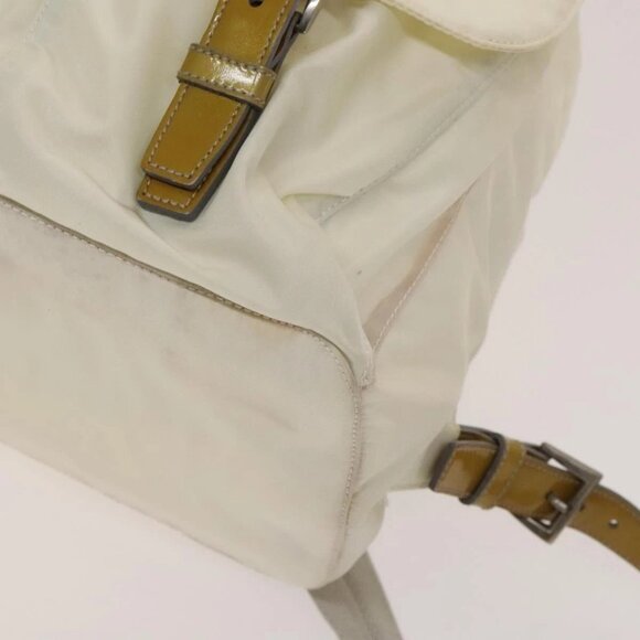 PRADA Backpack Nylon White Silver Auth 138353 - Picture 4 of 16